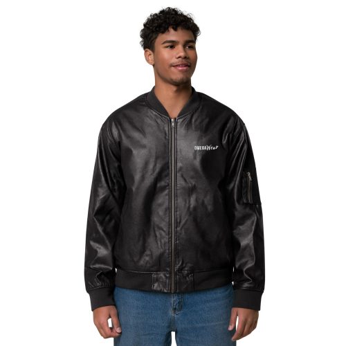 Omega Wear Leather Bomber Jacket